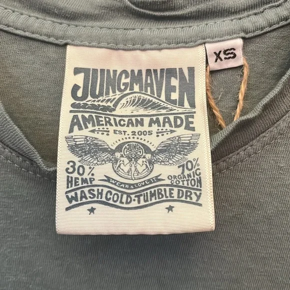 Jungmaven Green Basic Tee XS - Picture 2 of 5